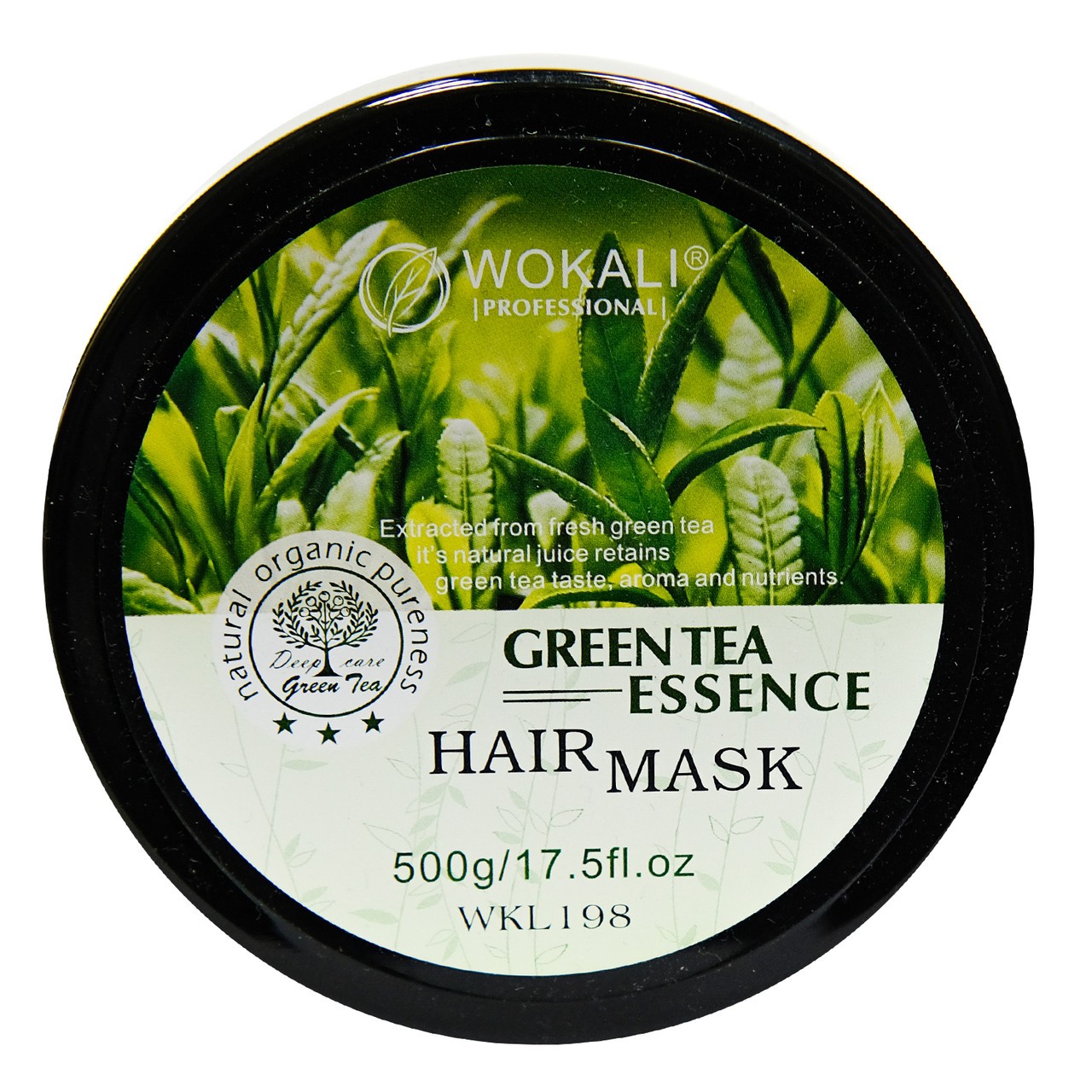 Маска для волосся Wokali Natural Organic Green Tea Hair Mask WKL198 500 г