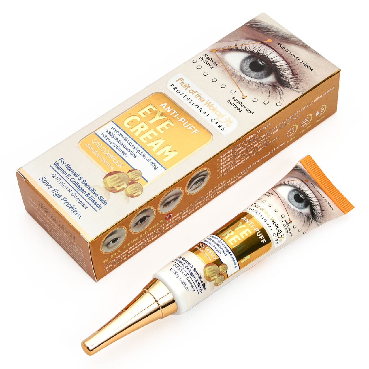 Крем для шкіри навколо очей Wokali Anti - Puff Eye Cream Gold
