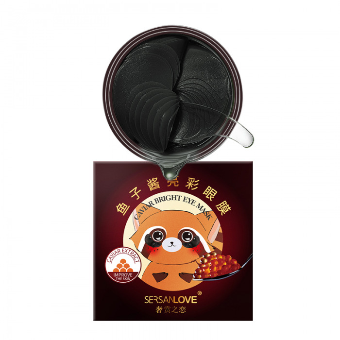 Гідрогелеві патчі під очі SERSANLOVE Caviar Bright Eye Mask з гіалуроновою кислотою та екстрактом червоної ікри 60 шт